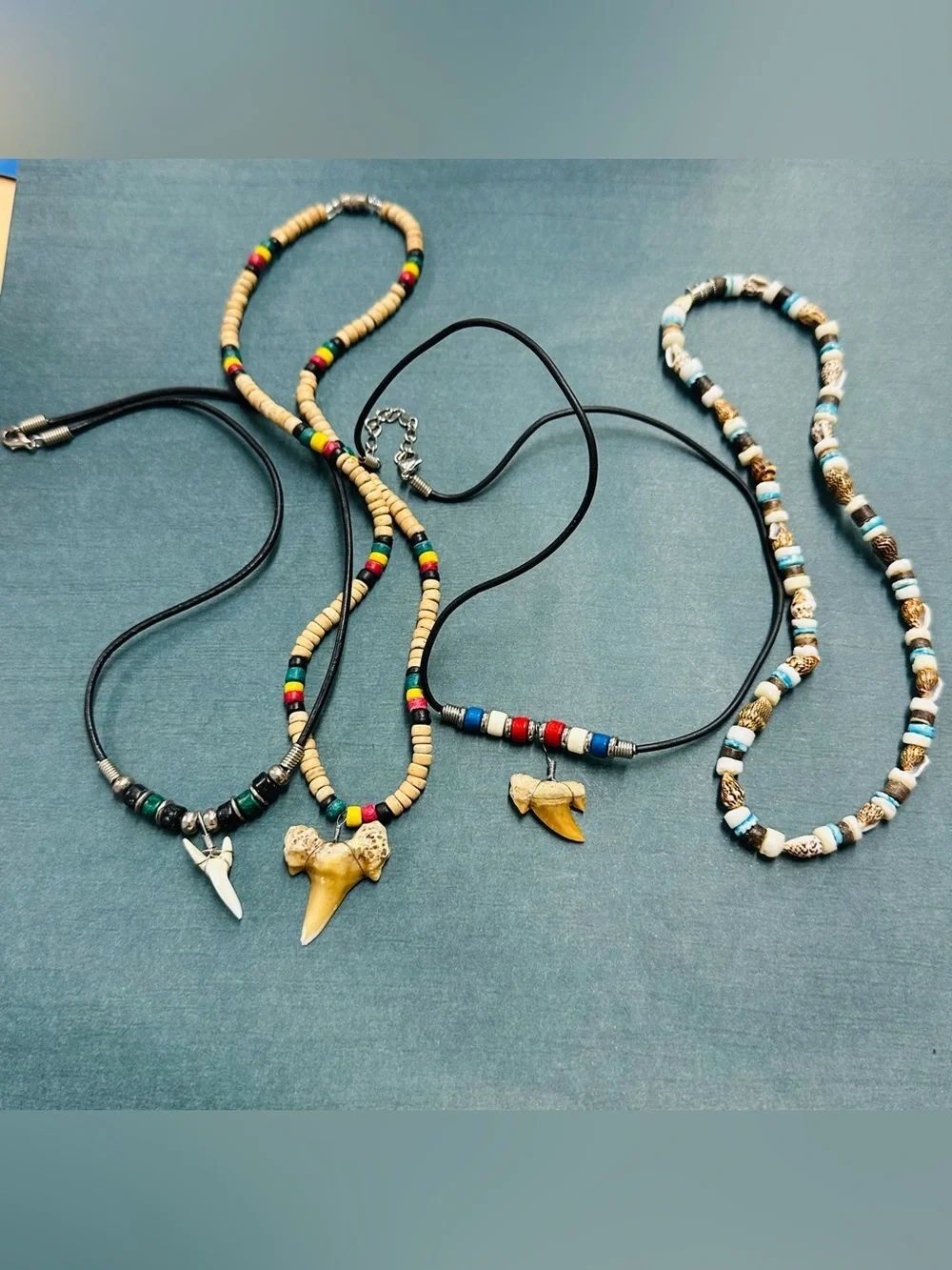 Shark tooth Beach Shell Necklace Bundle B12